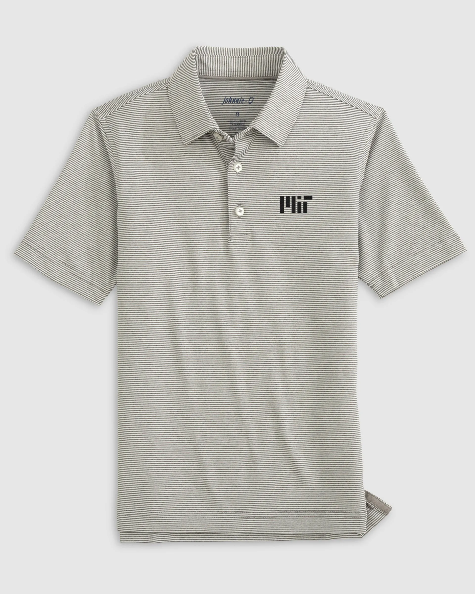 MIT Lyndonn Jr. Striped Jersey Performance Polo sold by Johnnie-O