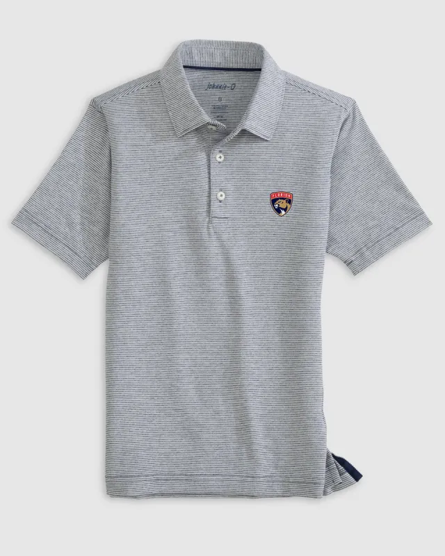 Florida Panthers Lyndonn Jr. Striped Jersey Performance Polo sold by Johnnie-O
