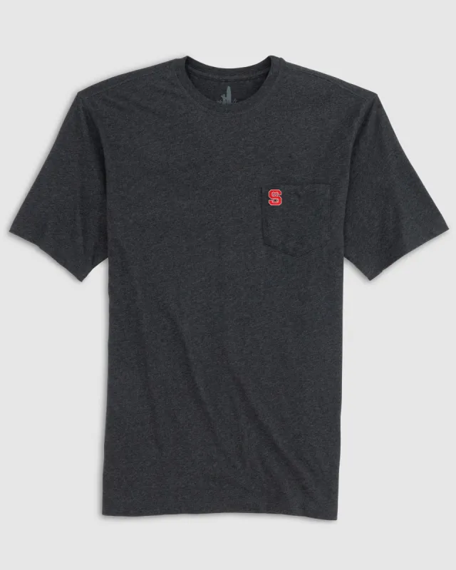 NC State Heathered Tyler T-Shirt made by Johnnie-O
