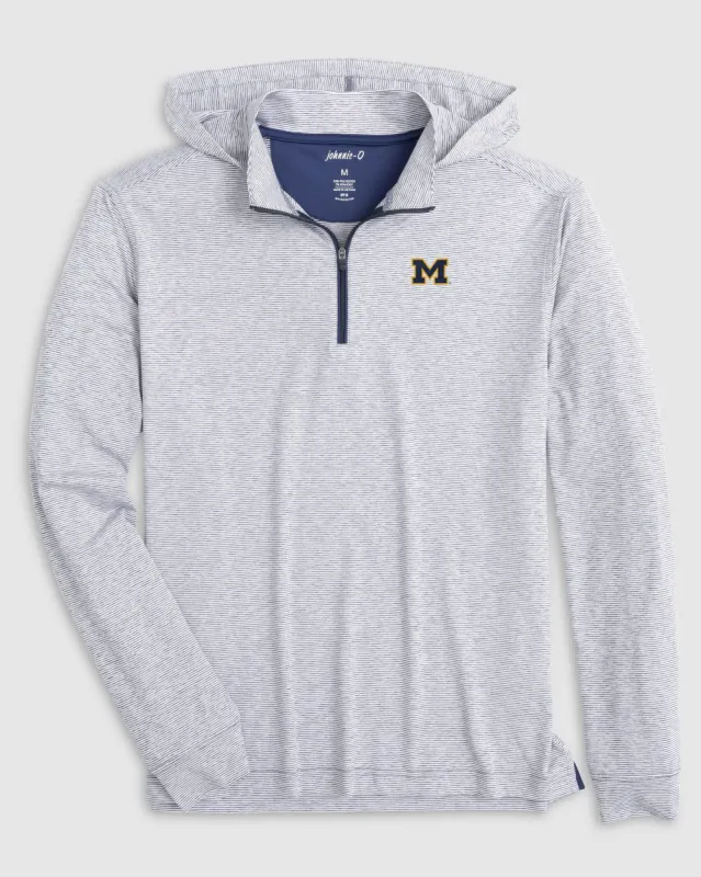Michigan Hybrid Performance 1/4 Zip Hoodie sold by Johnnie-O