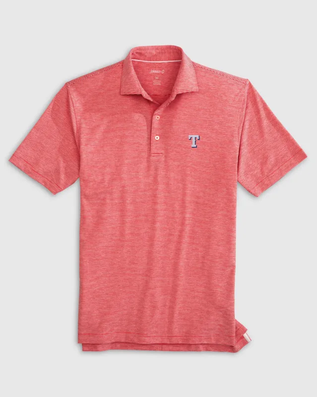 Texas Rangers Lyndonn Striped Jersey Performance Polo sold by Johnnie-O