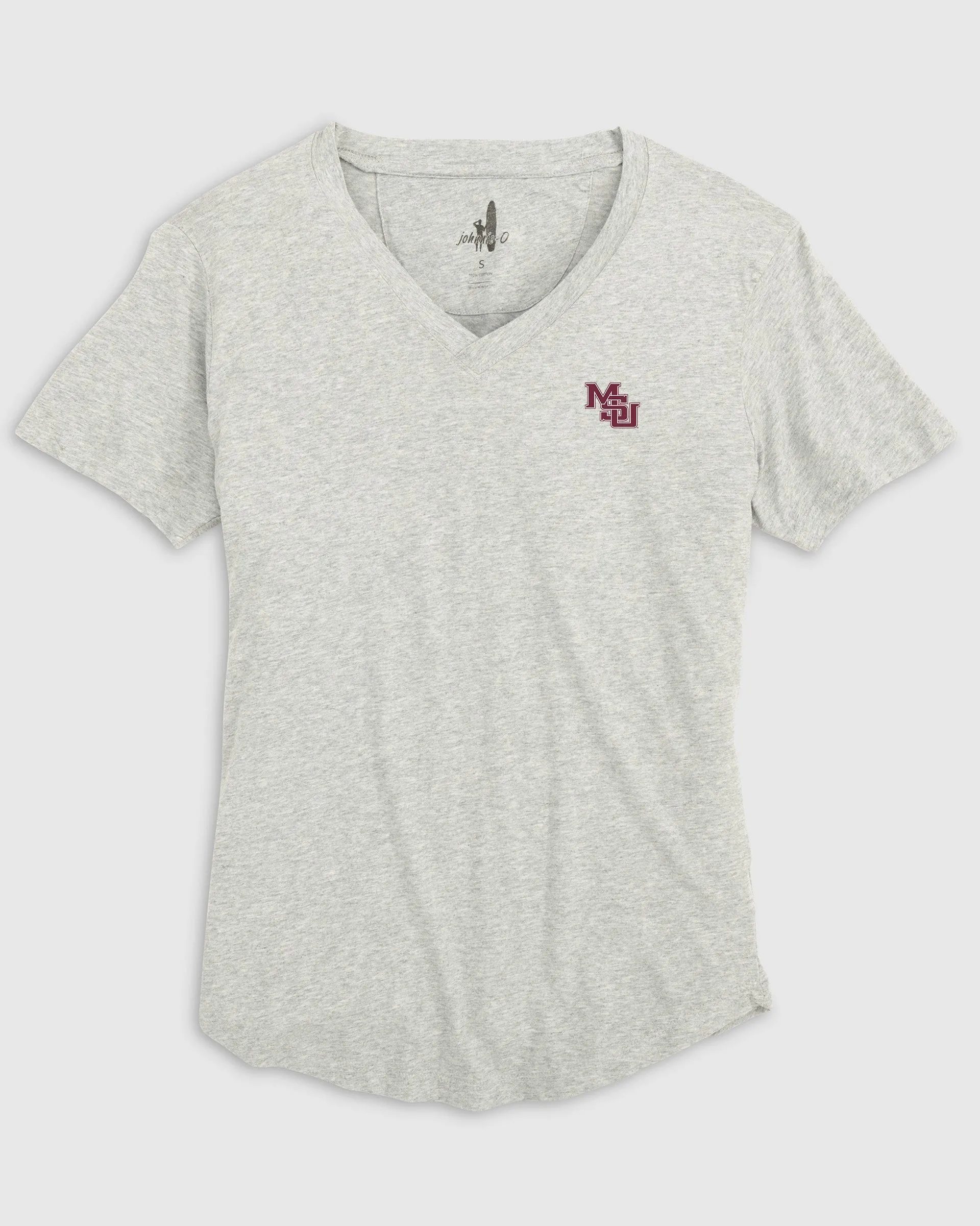 Women's Mississippi State Merediths V-Neck T-Shirt - Vault Logo sold by Johnnie-O