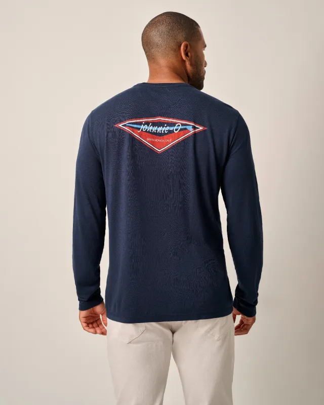 J-O Diamond Long Sleeve Graphic T-Shirt sold by Johnnie-O