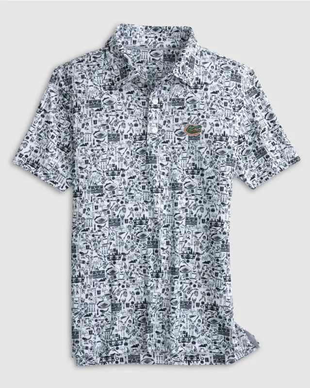Florida Tailgater Jr. Printed Jersey Performance Polo made by Johnnie-O