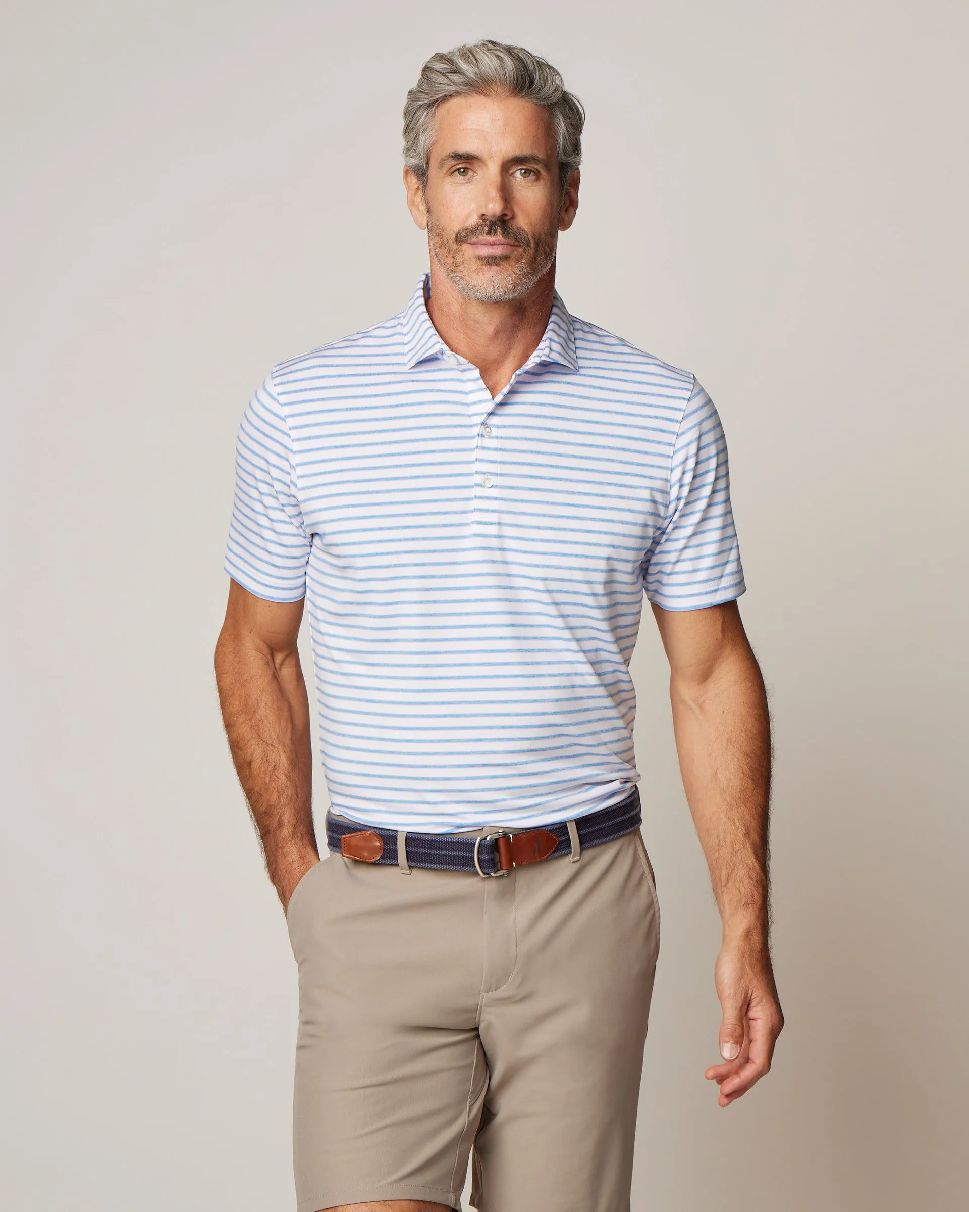 Thorton Striped Jersey Performance Polo sold by Johnnie-O product image thumbnail 3