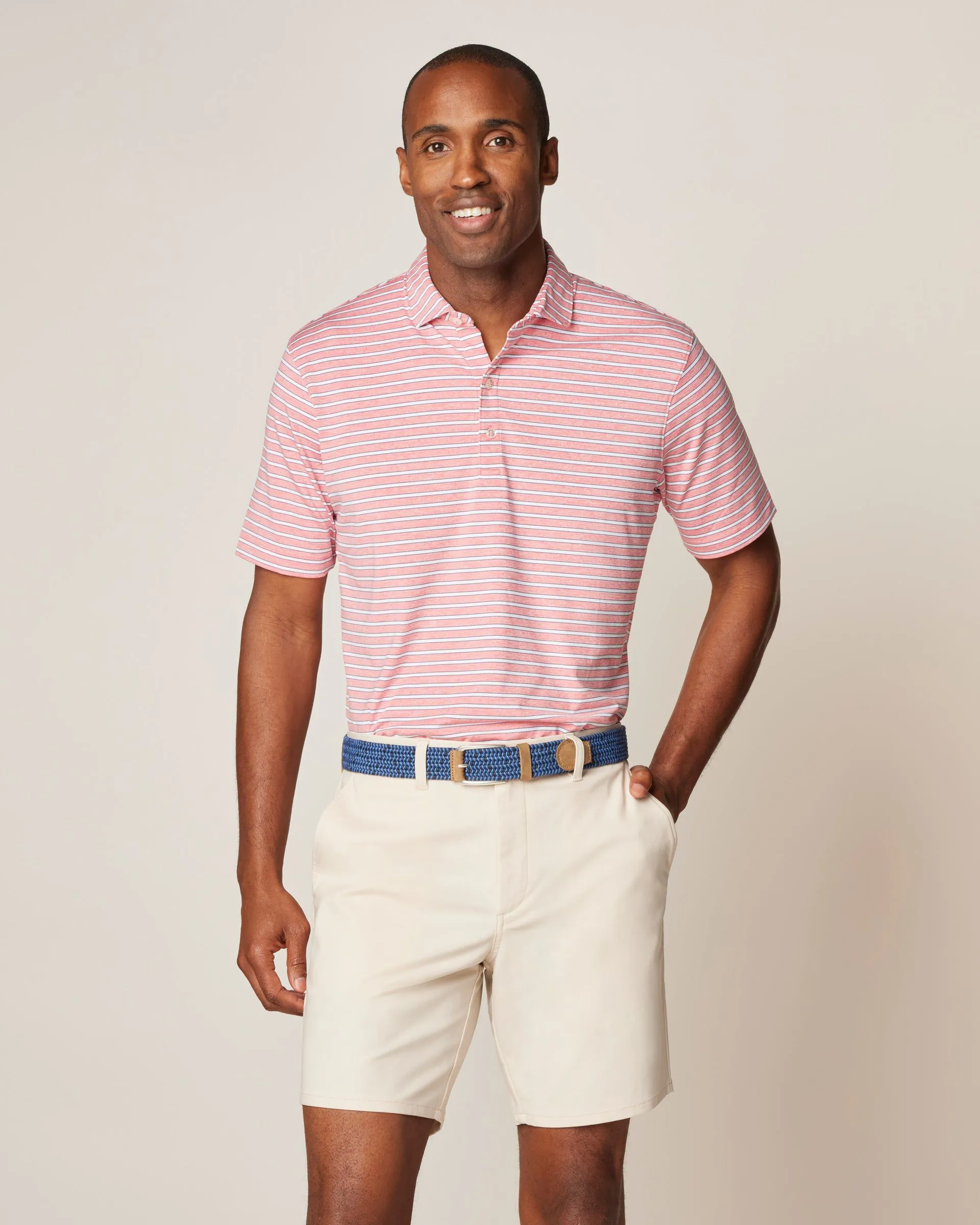 Thorton Striped Jersey Performance Polo sold by Johnnie-O