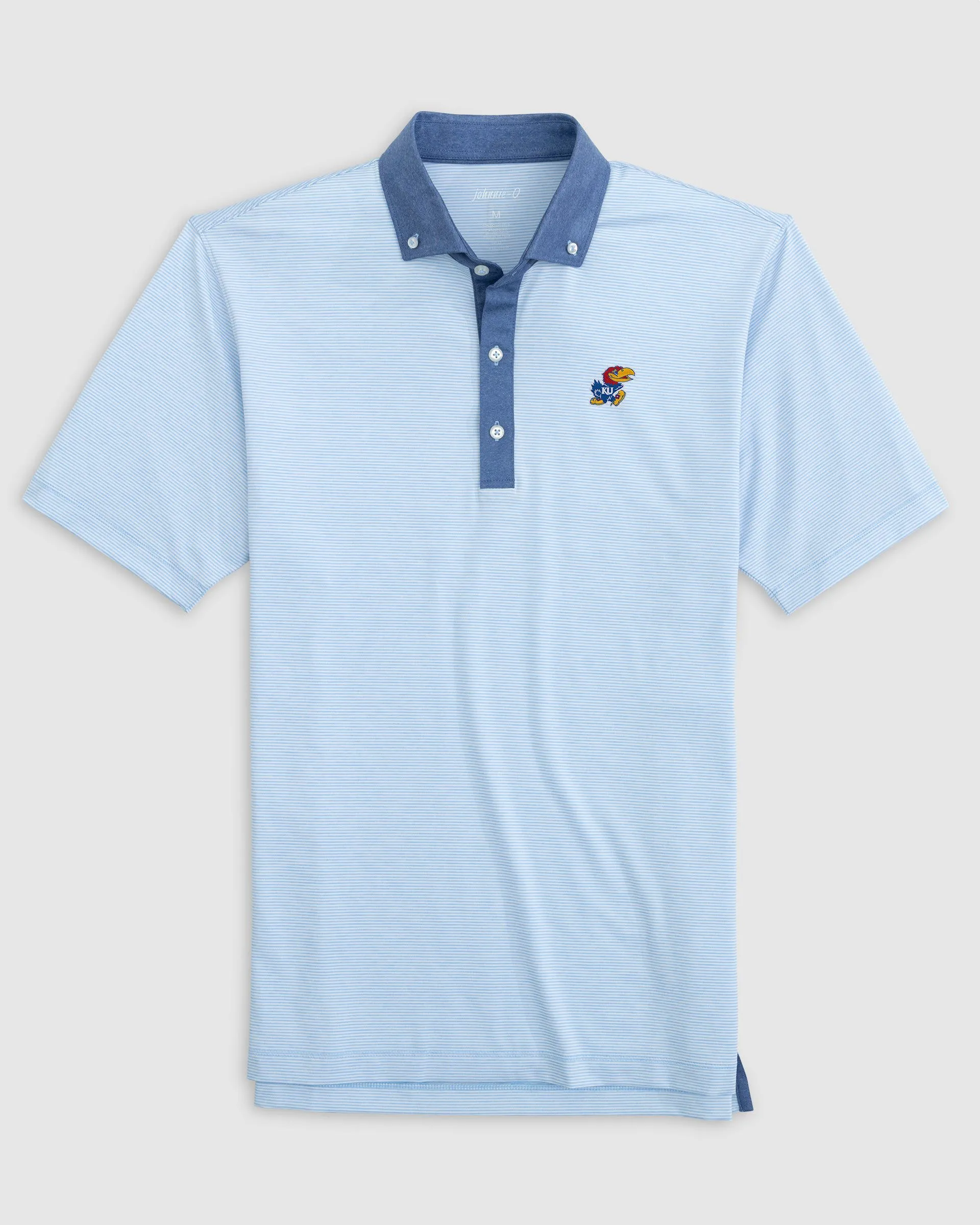 Kansas Walsh Striped Jersey Performance Polo sold by Johnnie-O