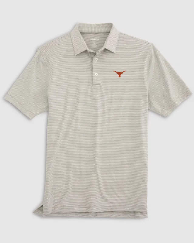 Texas Lyndonn Striped Jersey Performance Polo made by Johnnie-O