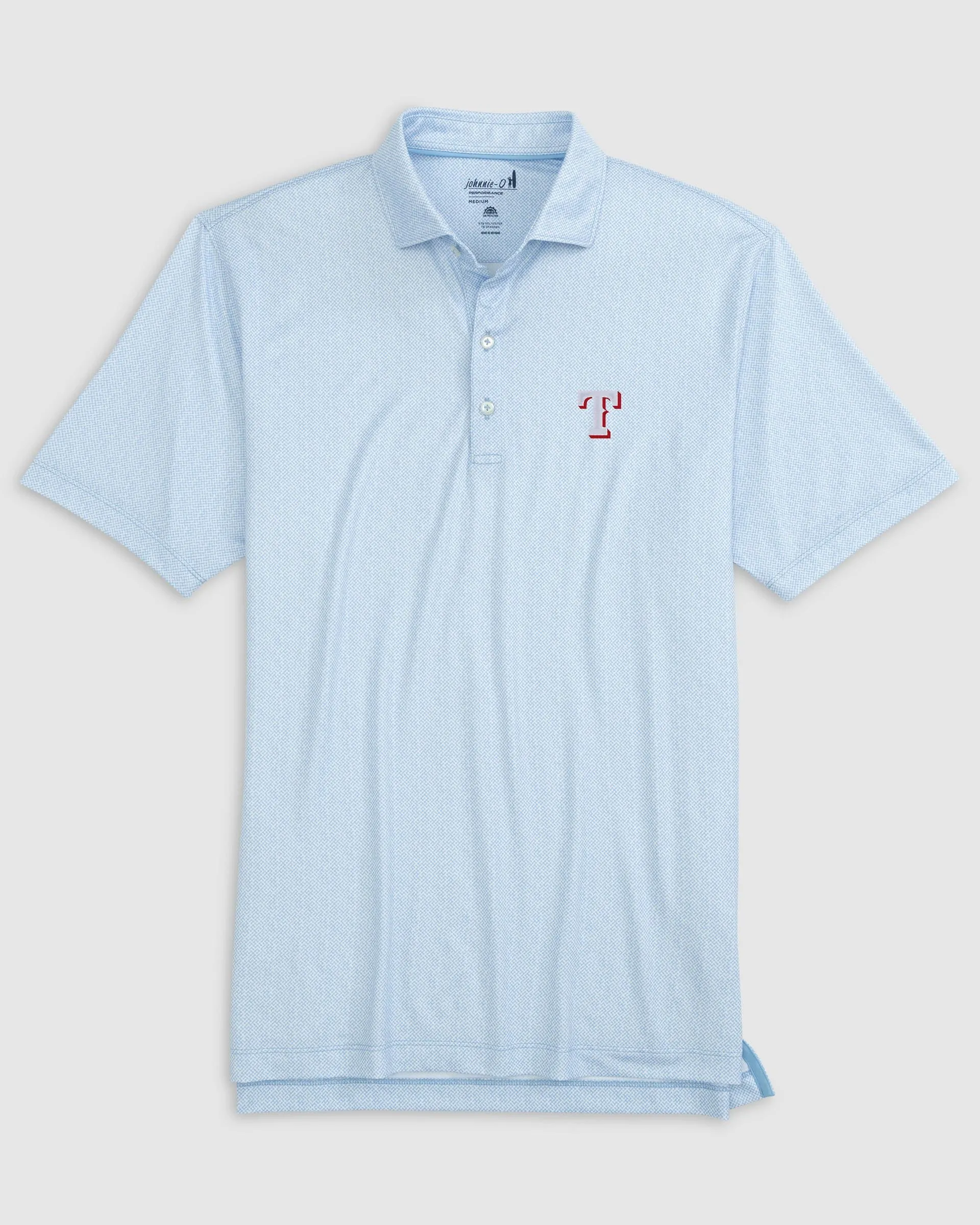 Texas Rangers Hinson Printed Jersey Performance Polo sold by Johnnie-O