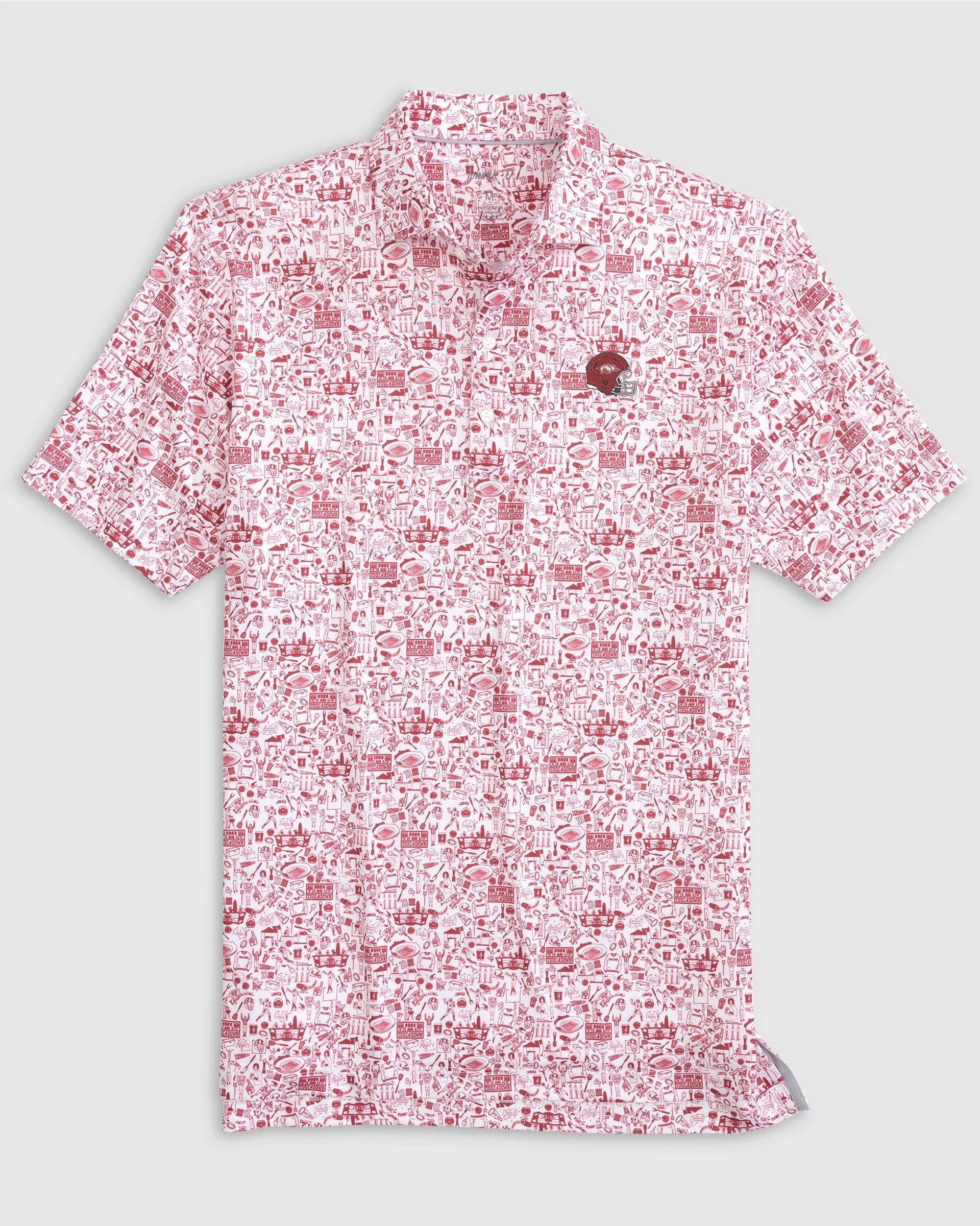 University of Arkansas Tailgater Printed Jersey Performance Polo - Helmet Logo sold by Johnnie-O product image thumbnail 2
