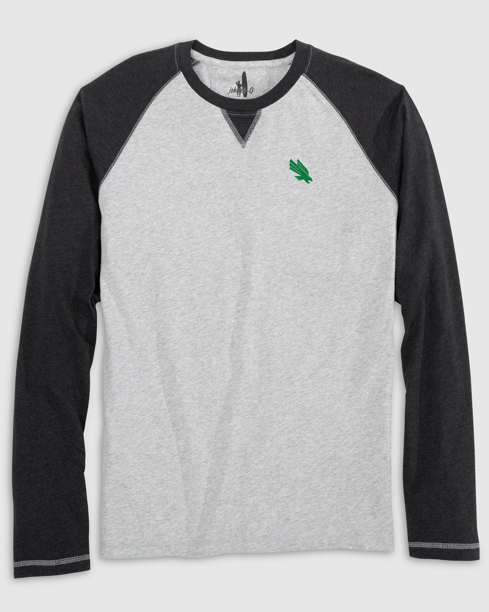North Texas Alsen Long Sleeve Baseball Tee sold by Johnnie-O