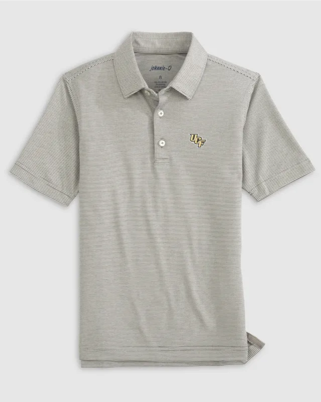 Central Florida Lyndonn Jr. Striped Jersey Performance Polo sold by Johnnie-O