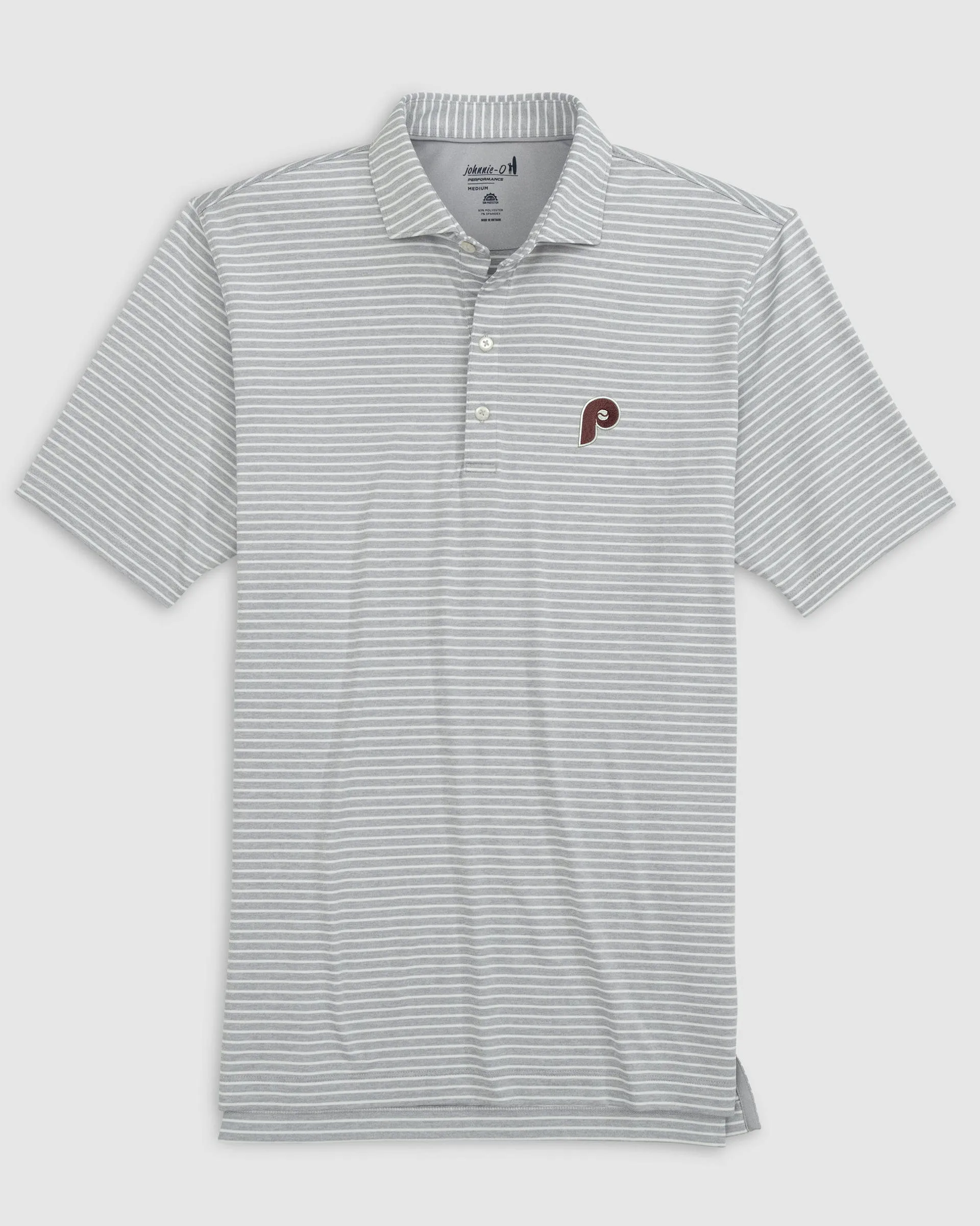 Philadelphia Phillies Clipperr Striped Jersey Performance Polo - Cooperstown Logo sold by Johnnie-O product image thumbnail 3