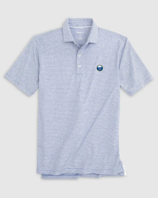 Buffalo Sabres Lyndon Striped Jersey Performance Polo sold by Johnnie-O