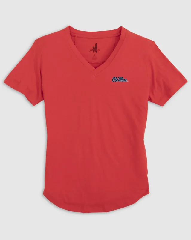 Women's Ole Miss Merediths V-Neck T-Shirt sold by Johnnie-O