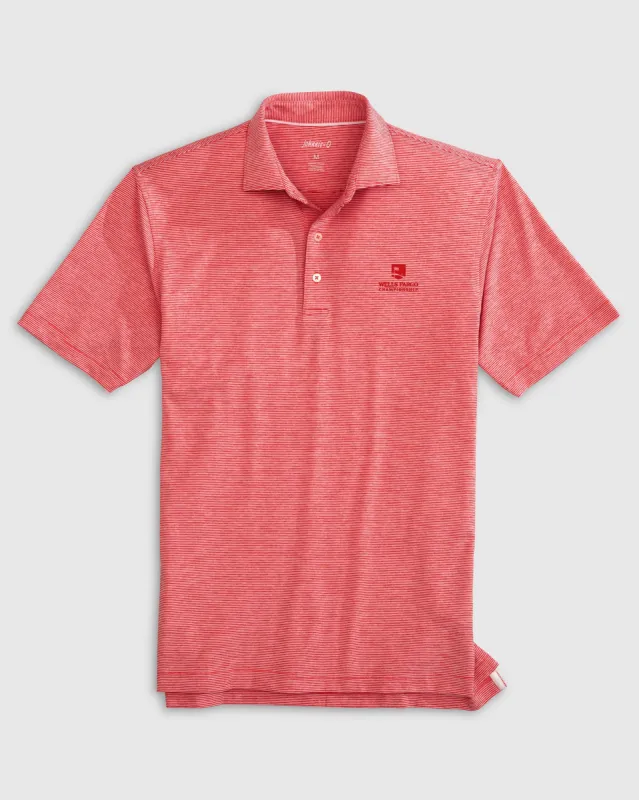 Wells Fargo Championship Lyndonn Striped Jersey Striped Performance Polo sold by Johnnie-O