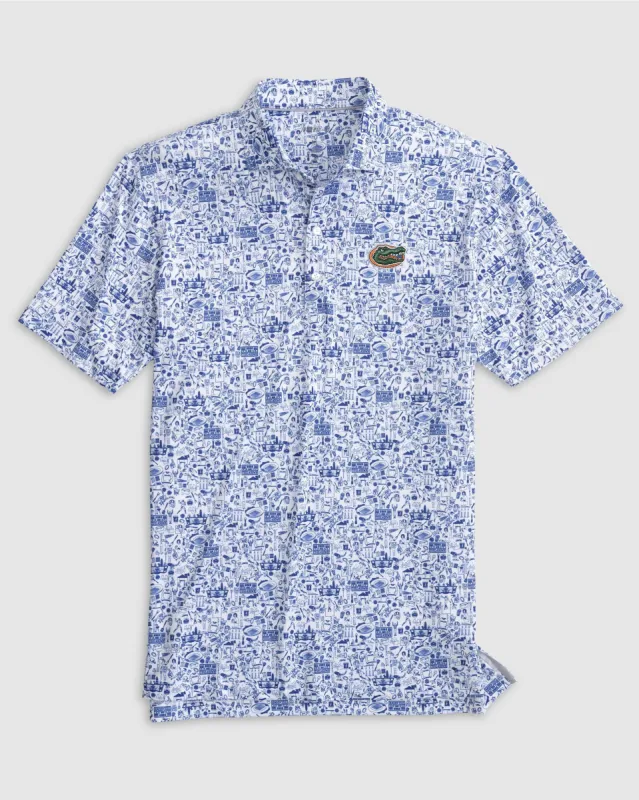 Florida Tailgater Printed Jersey Performance Polo made by Johnnie-O