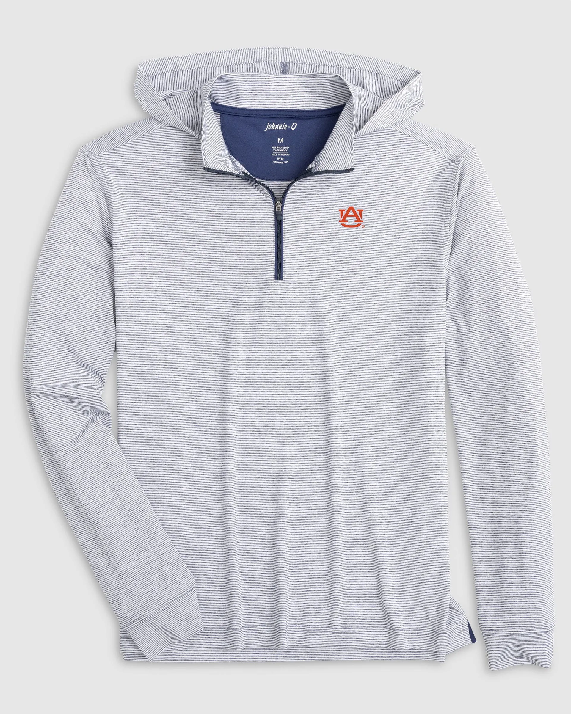 Auburn Hybrid Performance 1/4 Zip Hoodie sold by Johnnie-O
