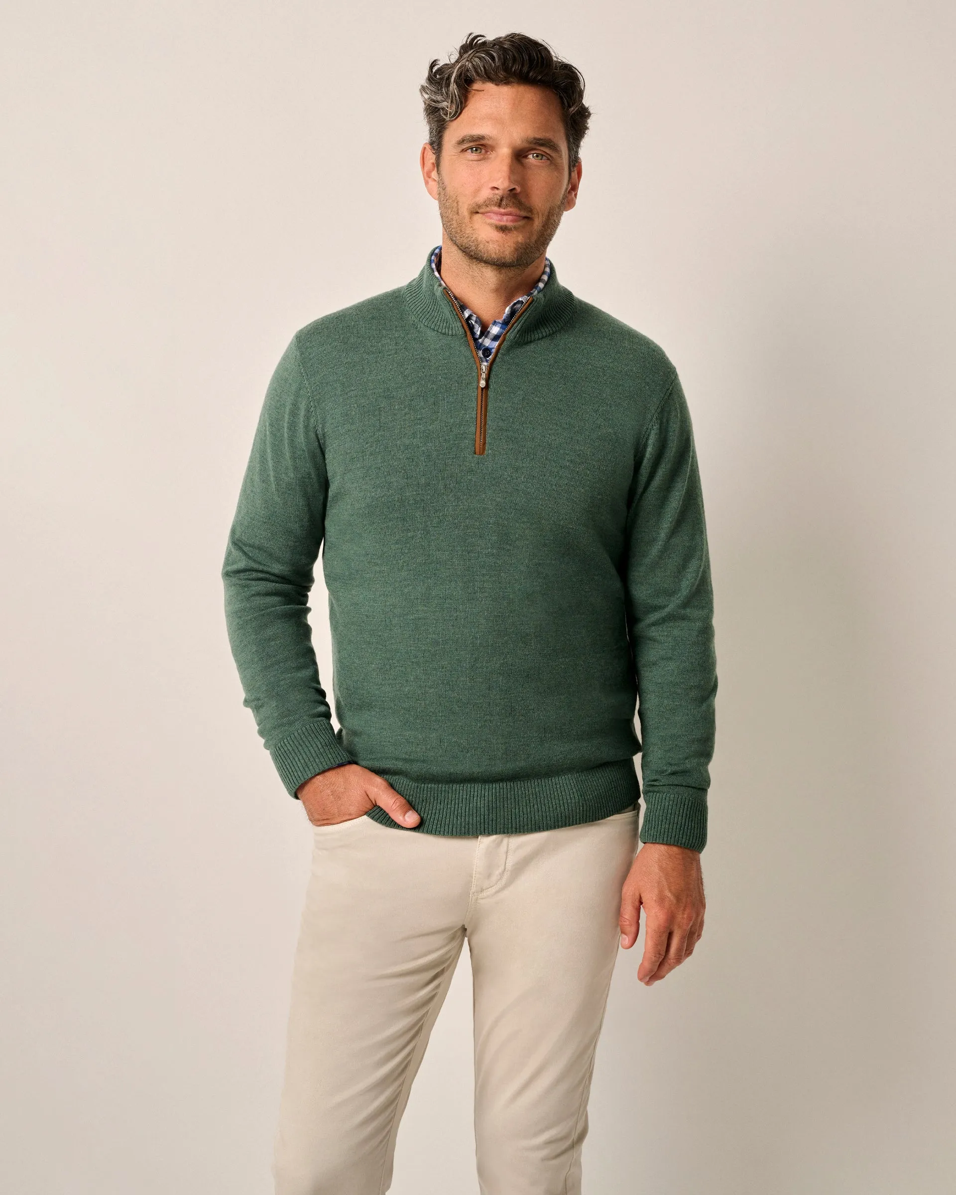 Raynor Merino 1/4 Zip Sweater sold by Johnnie-O product image thumbnail 5