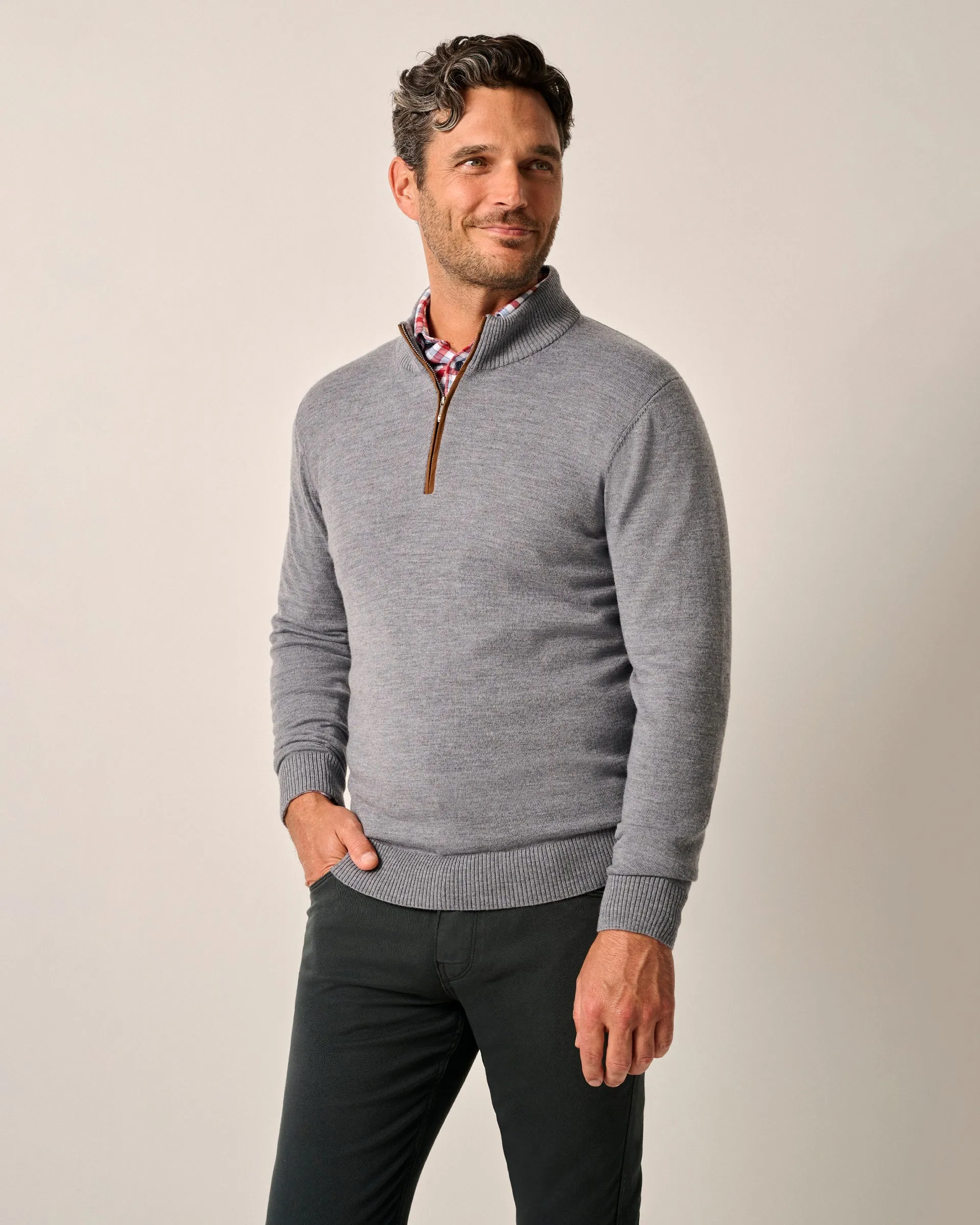 Raynor Merino 1/4 Zip Sweater sold by Johnnie-O