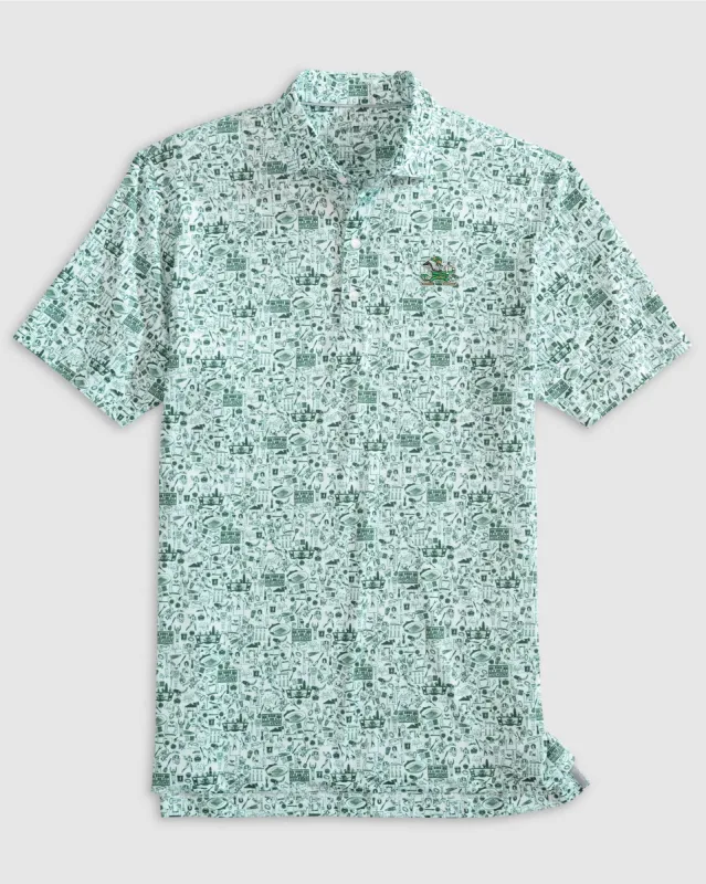 Notre Dame Tailgater Printed Jersey Performance Polo - Leprechaun Logo made by Johnnie-O
