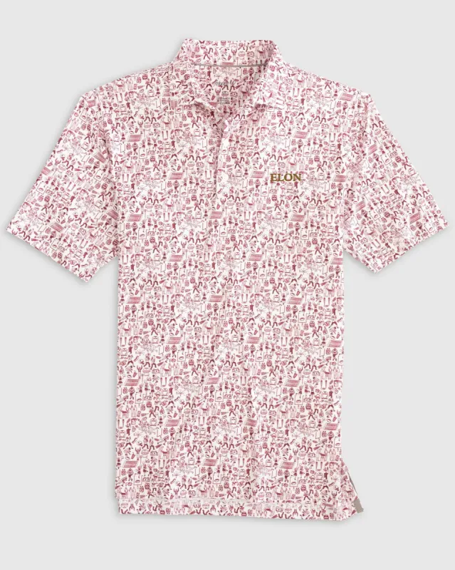 Elon Tailgater Printed Jersey Performance Polo sold by Johnnie-O