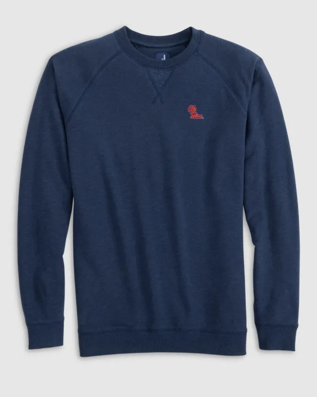 Ole Miss Freeman Crewneck Fleece Sweatshirt - Stacked Logo sold by Johnnie-O