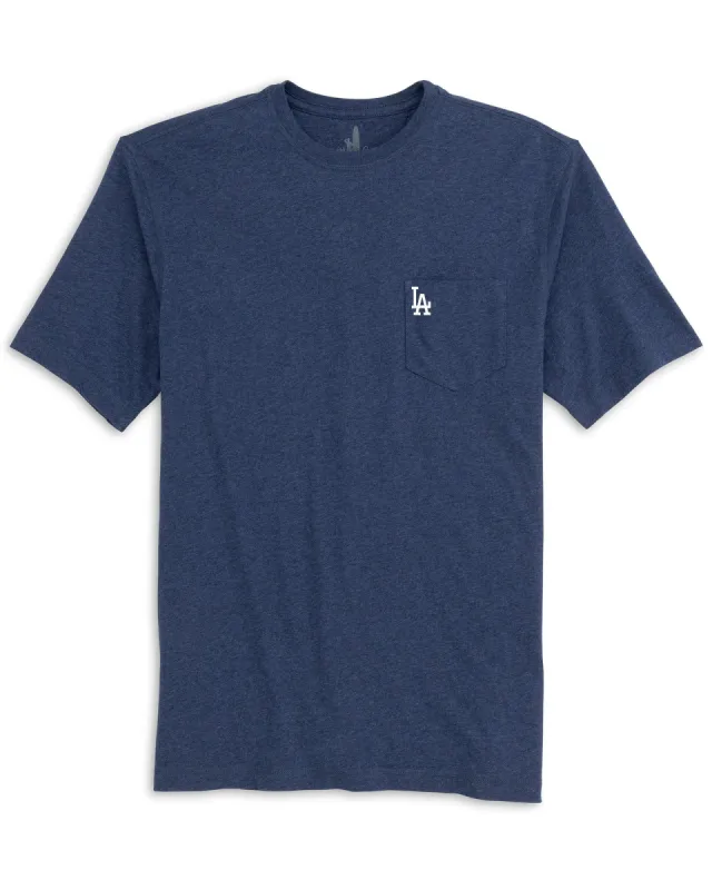 Los Angeles Dodgers Heathered Tyler T-Shirt made by Johnnie-O