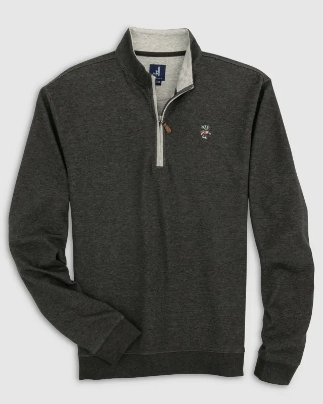 Wisconsin Sully 1/4 Zip - Bucky Logo sold by Johnnie-O