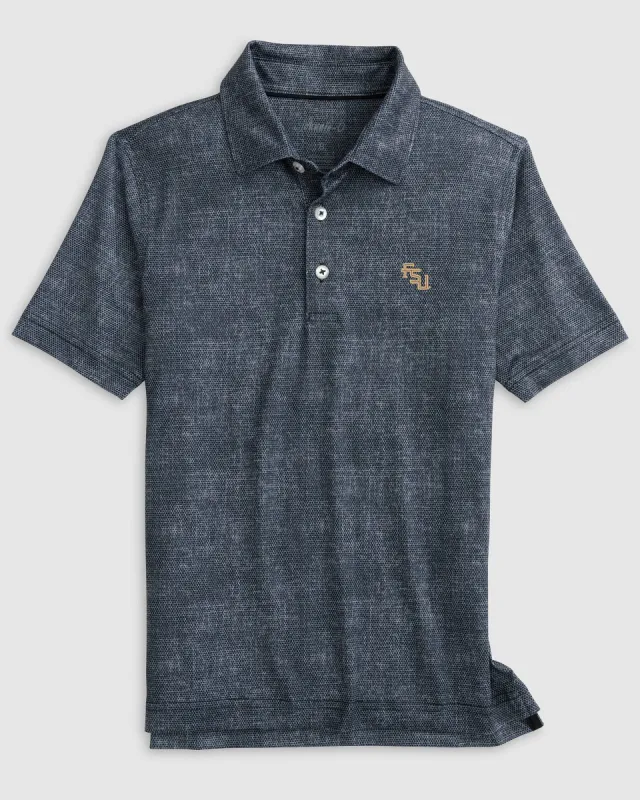 Florida State Gibson Jr. Jersey Performance Polo - Stacked Logo made by Johnnie-O