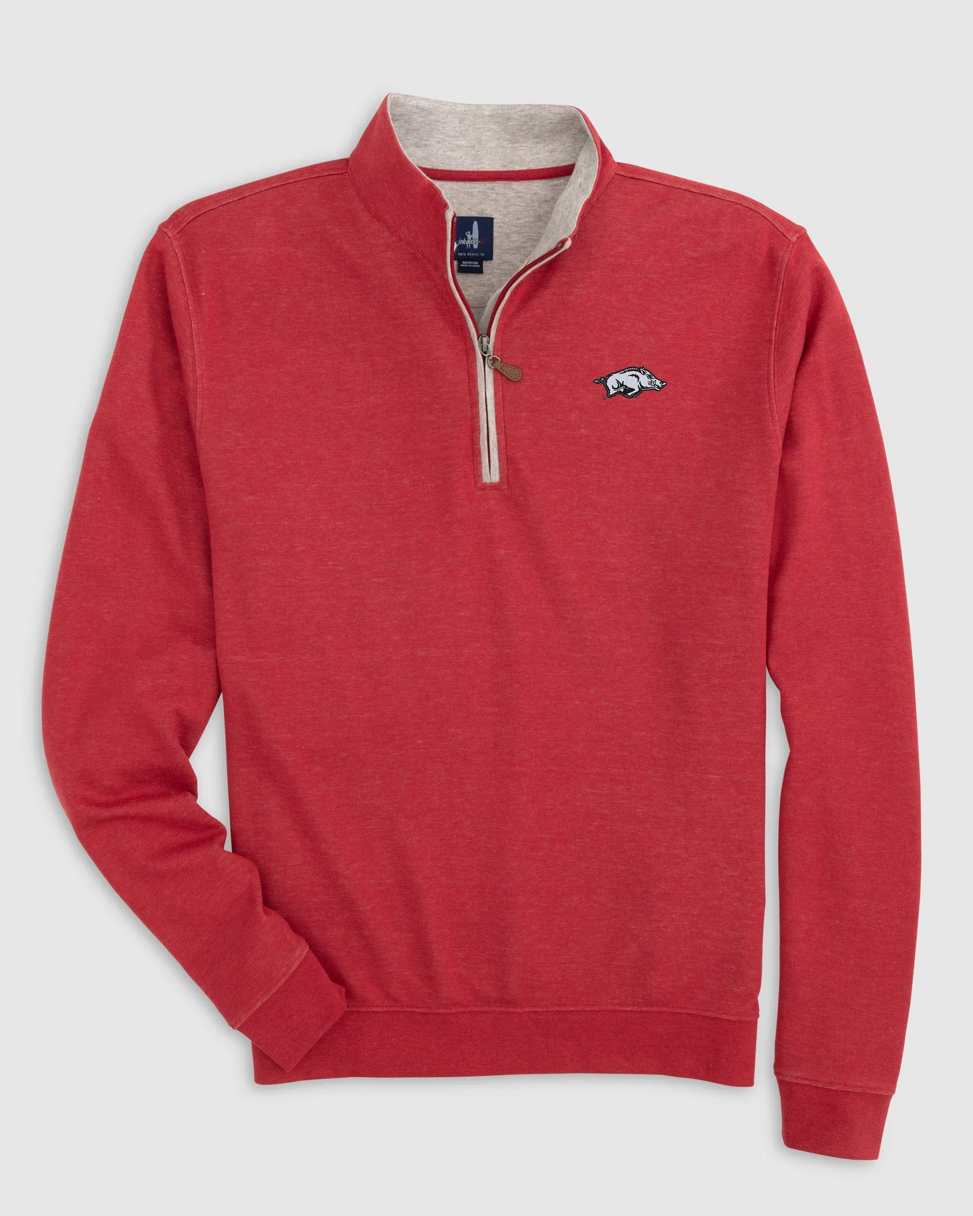 University of Arkansas Sully 1/4 Zip sold by Johnnie-O