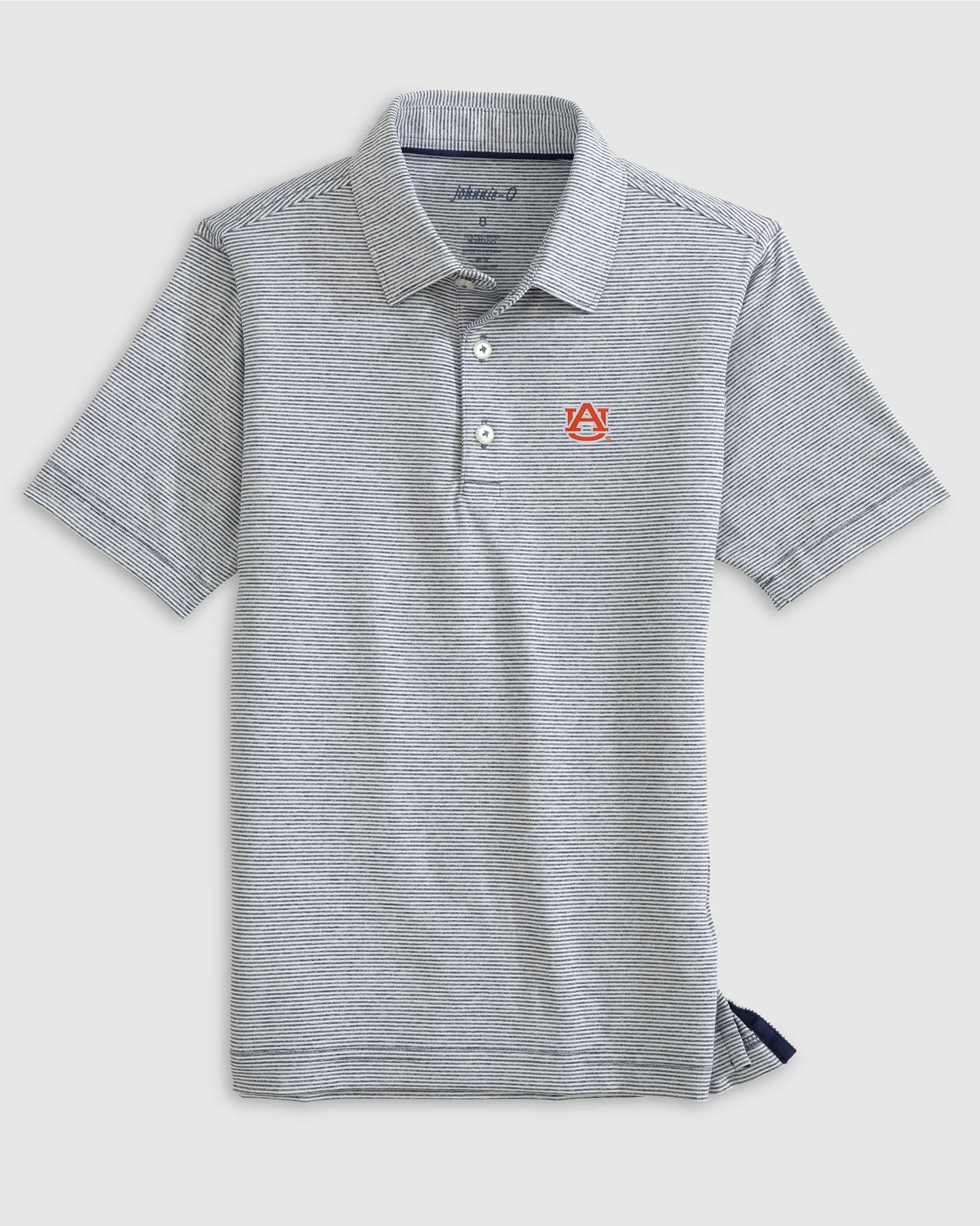 Auburn Lyndonn Jr. Striped Jersey Performance Polo sold by Johnnie-O