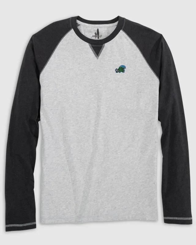 Tulane Alsen Long Sleeve Baseball Tee made by Johnnie-O