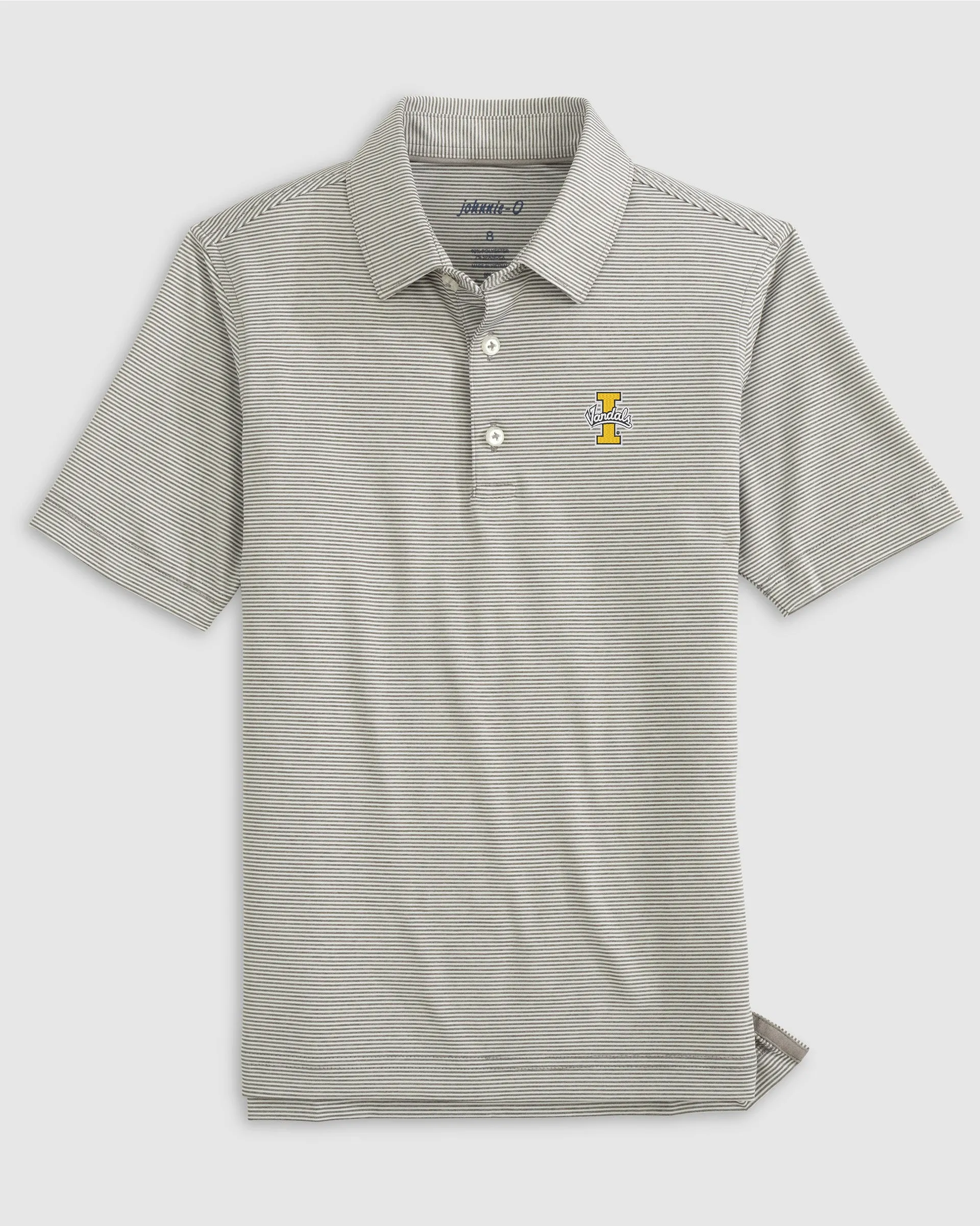 Idaho Lyndonn Jr. Striped Jersey Performance Polo sold by Johnnie-O
