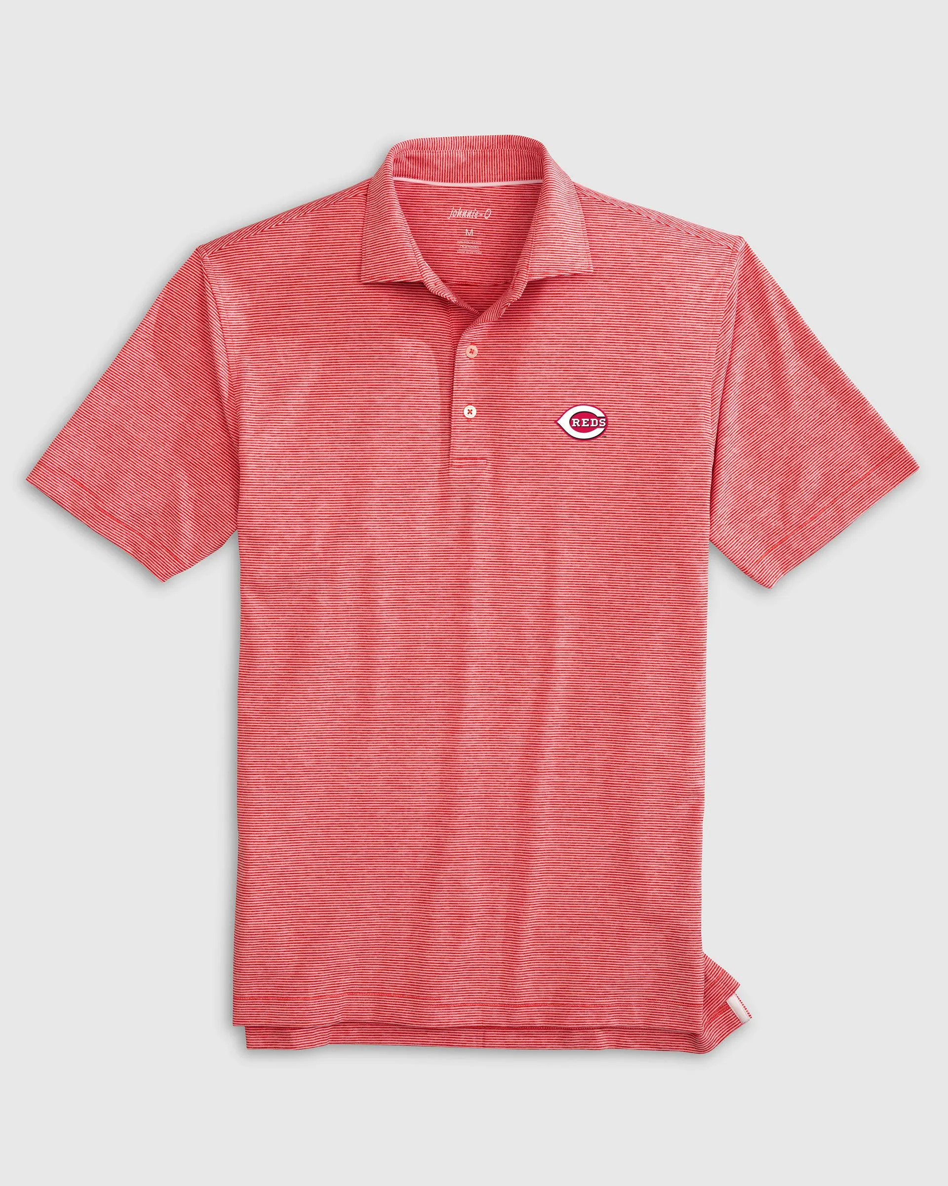 Cincinnati Reds Lyndonn Striped Jersey Performance Polo sold by Johnnie-O