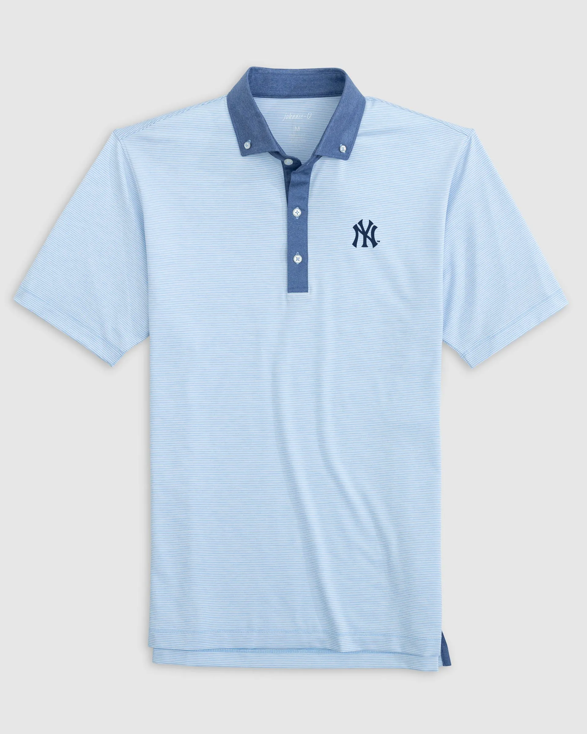 New York Yankees Walsh Striped Jersey Performance Polo sold by Johnnie-O