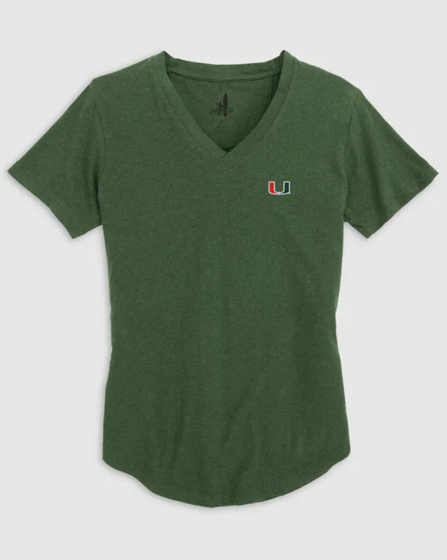 Women's Miami Merediths V-Neck T-Shirt sold by Johnnie-O