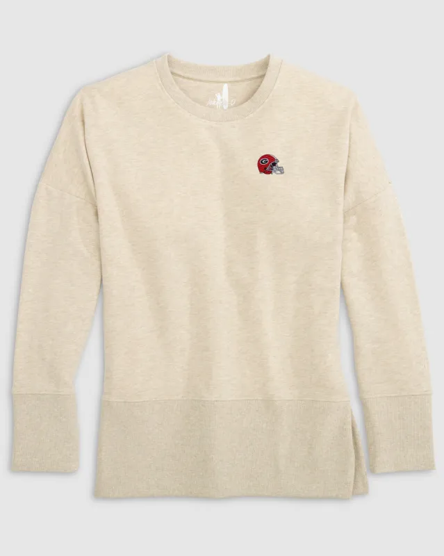 Women's Georgia Brittany Crewneck Sweatshirt - Helmet Logo sold by Johnnie-O