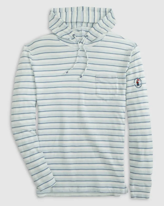 124th U.S. Open Anthony Indigo Striped Hoodie Tee sold by Johnnie-O