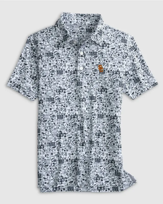 Southern California Tailgater Jr. Printed Jersey Performance Polo made by Johnnie-O