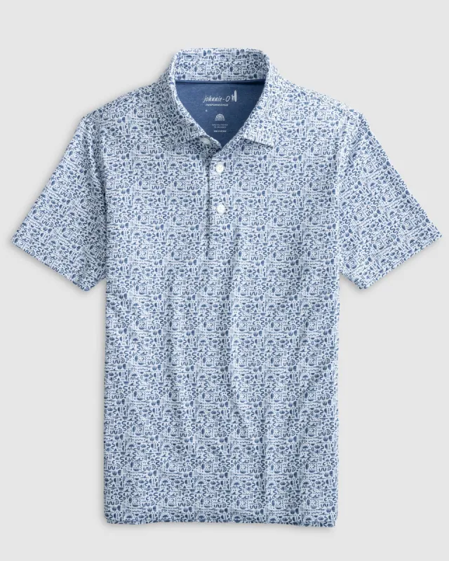 Performance Jersey Jr. Polo - Lynny Print sold by Johnnie-O