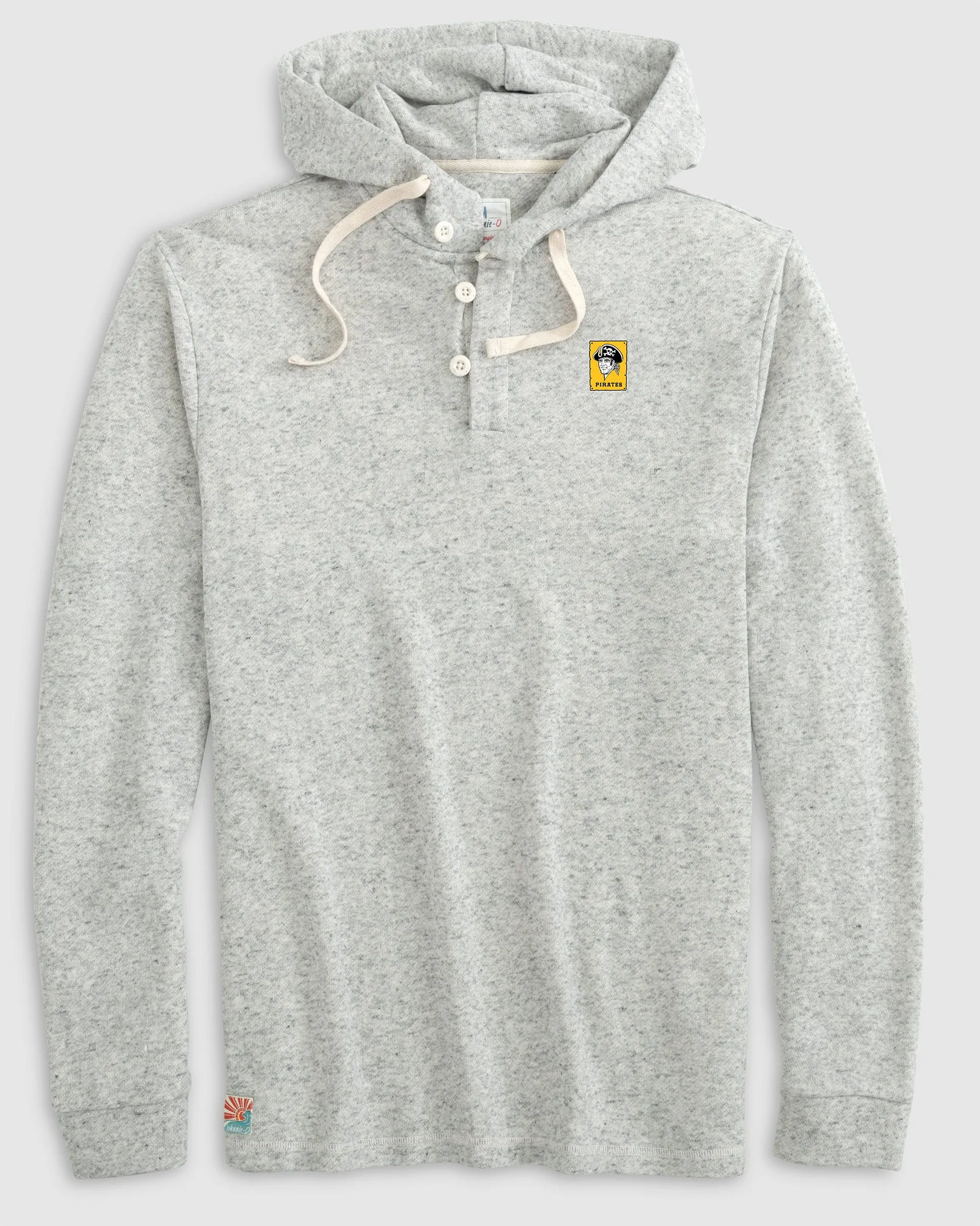 Pittsburgh Pirates Kampton Henley Hoodie Pullover - Cooperstown Logo sold by Johnnie-O