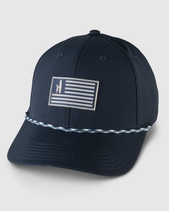 Shadow Flag Windstop Performance Rope Hat sold by Johnnie-O