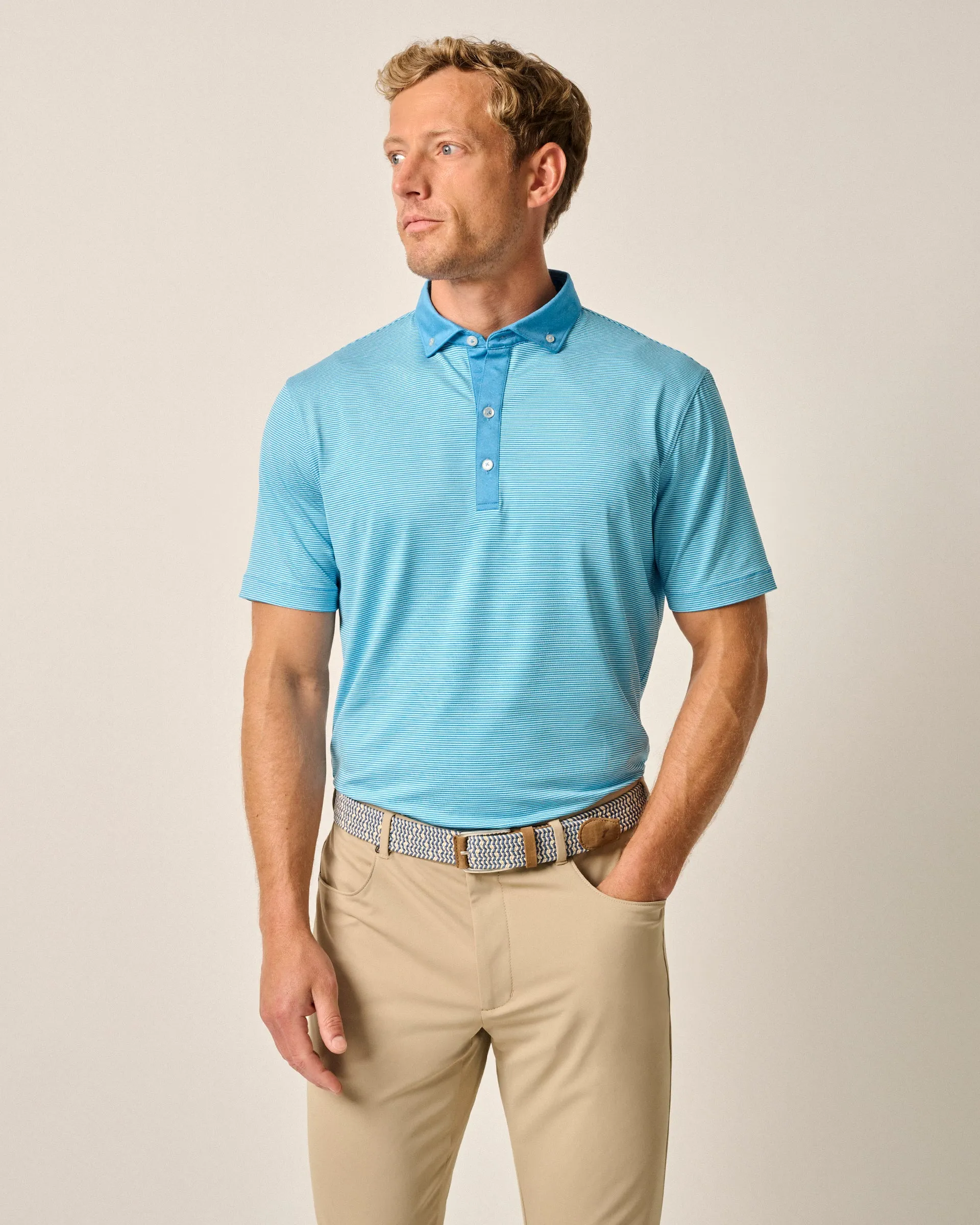 Performance Jersey Polo - Walsh Stripe sold by Johnnie-O