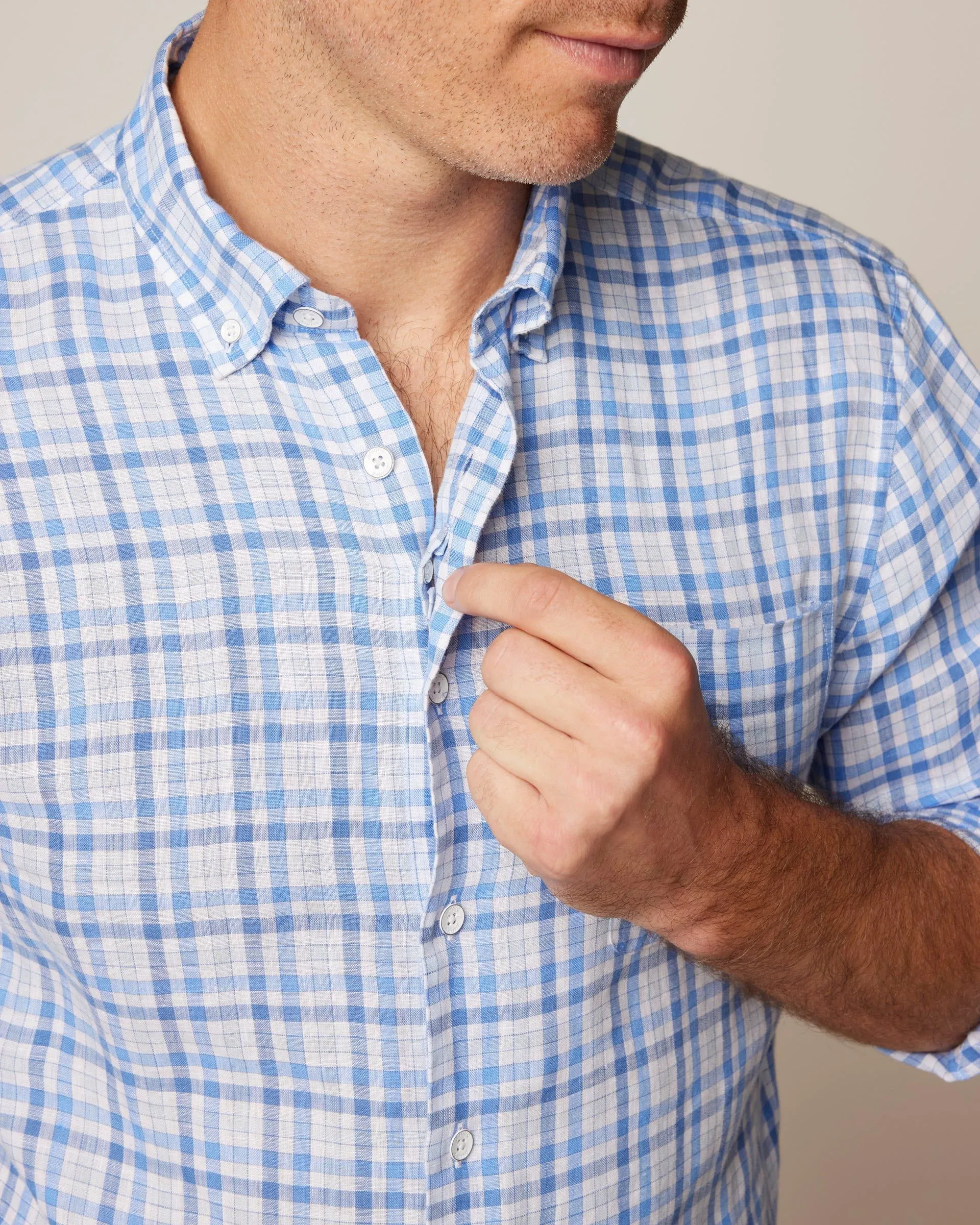 Bronx Linen Button Up Shirt sold by Johnnie-O product image thumbnail 2