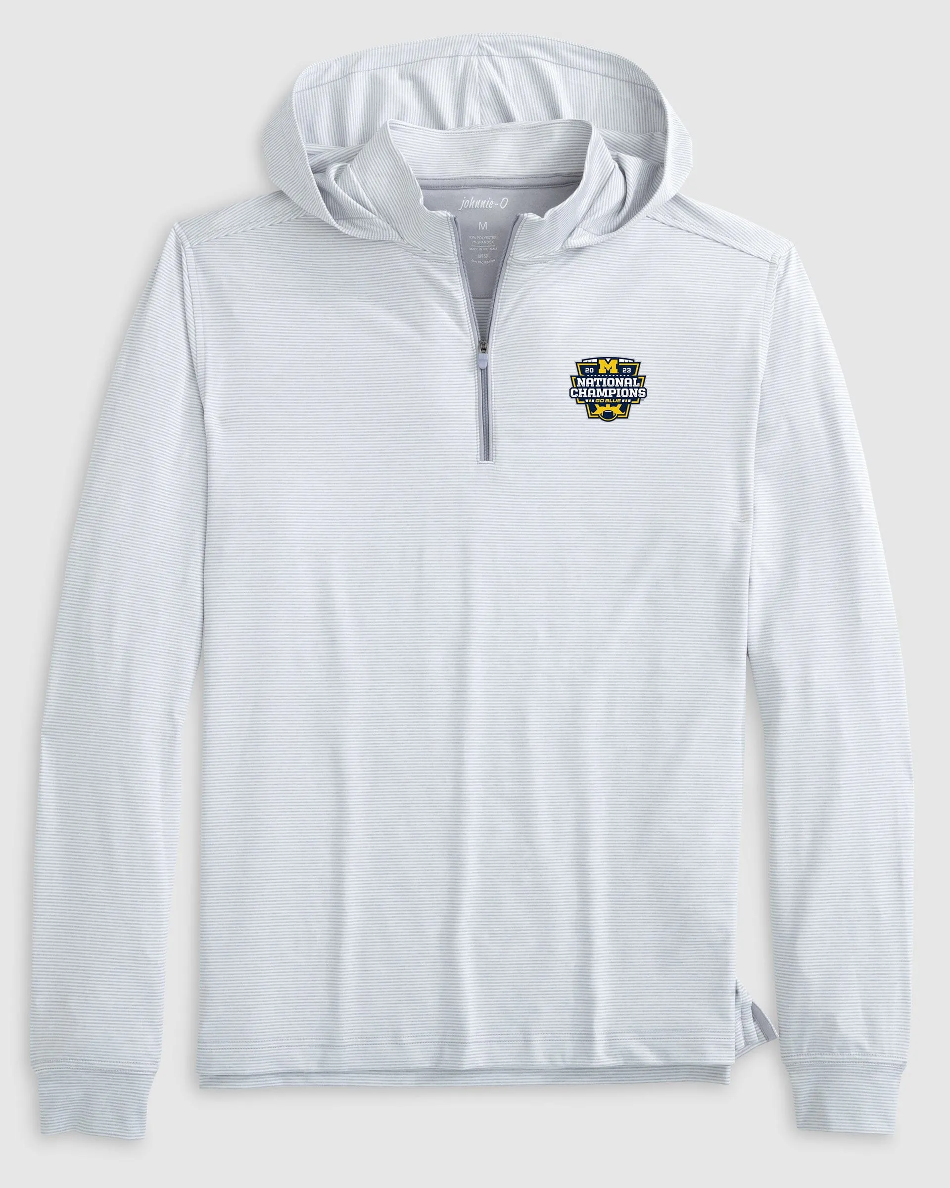 Michigan Hybrid Performance 1/4 Zip Hoodie - 2023 CFP Champions Logo sold by Johnnie-O product image thumbnail 2