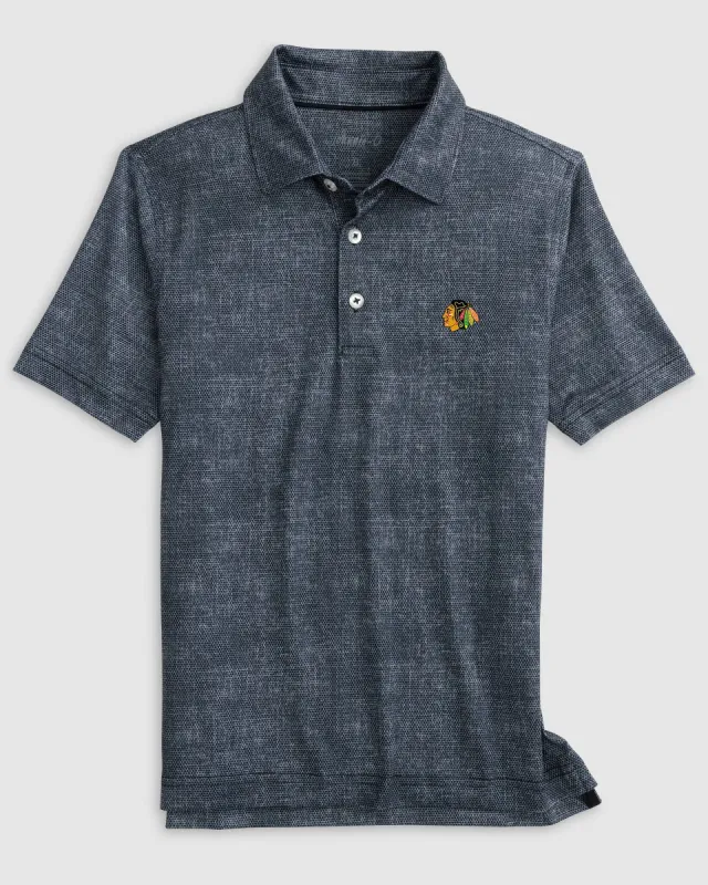 Chicago Blackhawks Gibson Jr. Jersey Performance Polo made by Johnnie-O