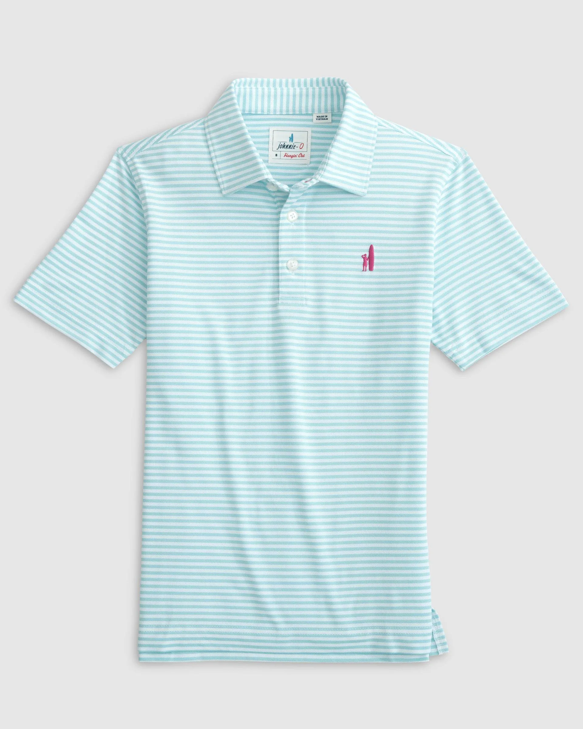 Performance Mesh Jr. Polo - Hunter Stripe sold by Johnnie-O product image thumbnail 3