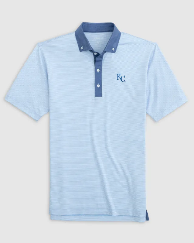 Kansas City Royals Walsh Striped Jersey Performance Polo sold by Johnnie-O