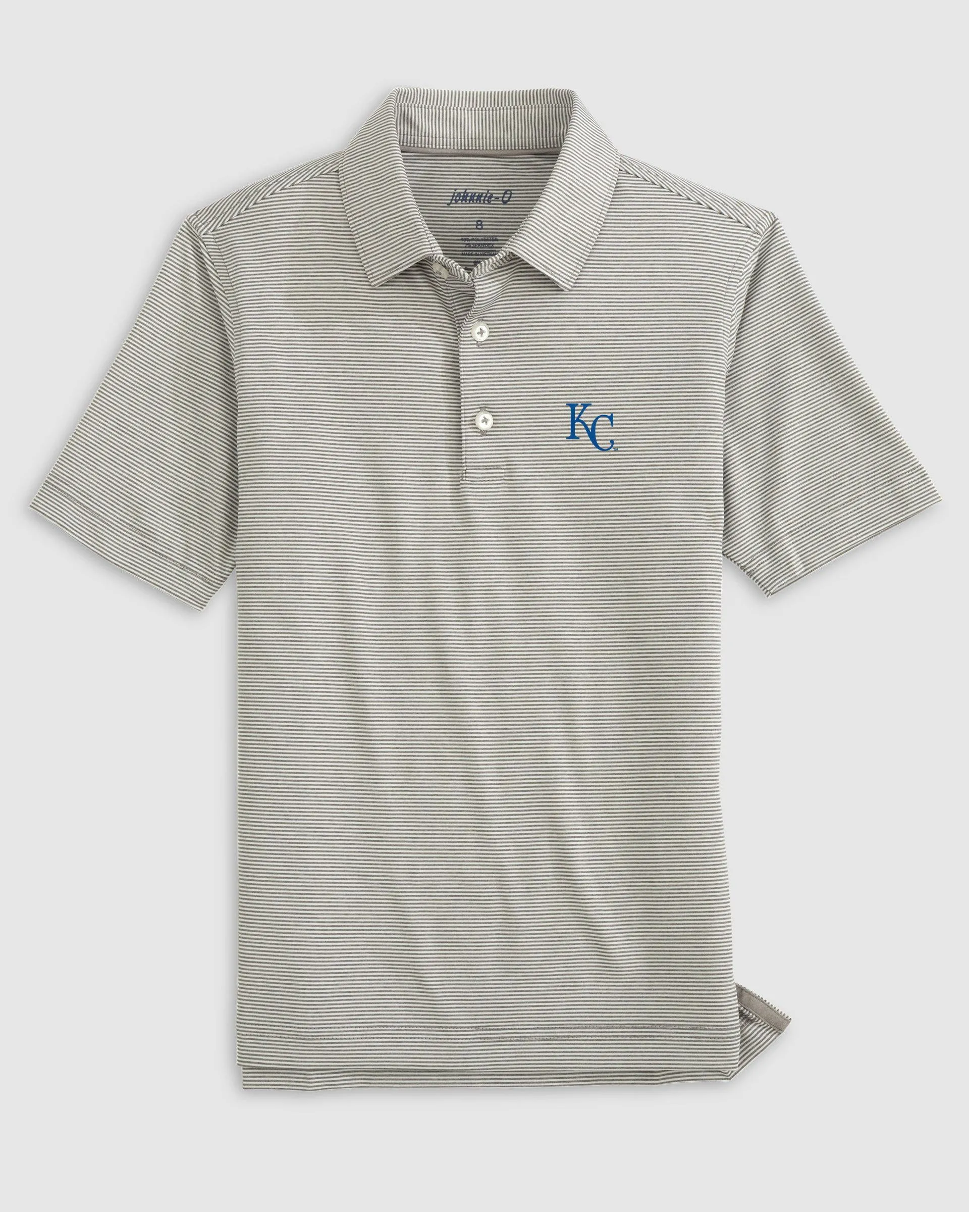 Kansas City Royals Lyndonn Jr. Striped Jersey Performance Polo sold by Johnnie-O product image thumbnail 5